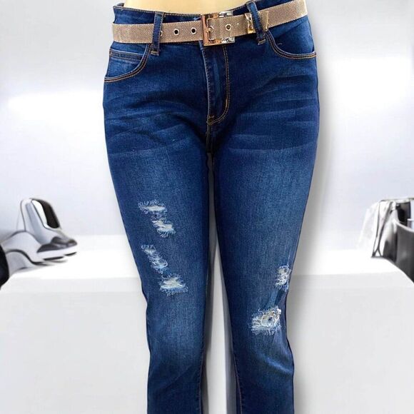 Stainless Steel Mesh Belt | Silver Grommet Chain | Y2K | NWT Perry Ellis - Picture 4 of 4